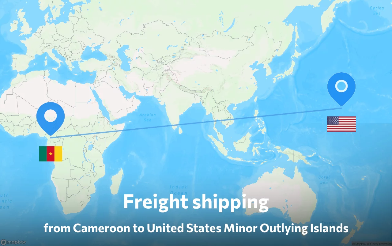 Shipping route from Cameroon to United States Minor Outlying Islands