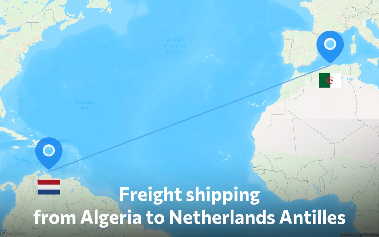 Shipping route from Algeria to Netherlands Antilles