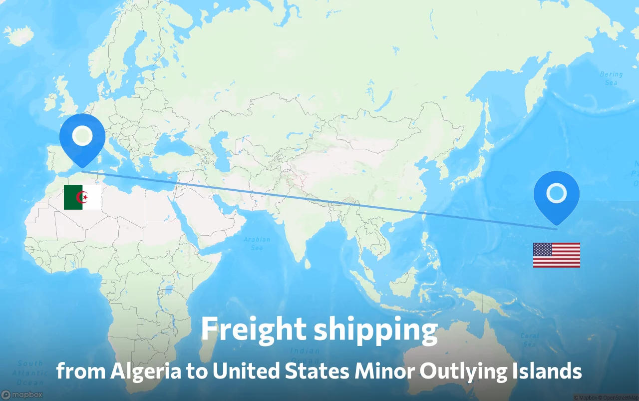 Shipping route from Algeria to United States Minor Outlying Islands
