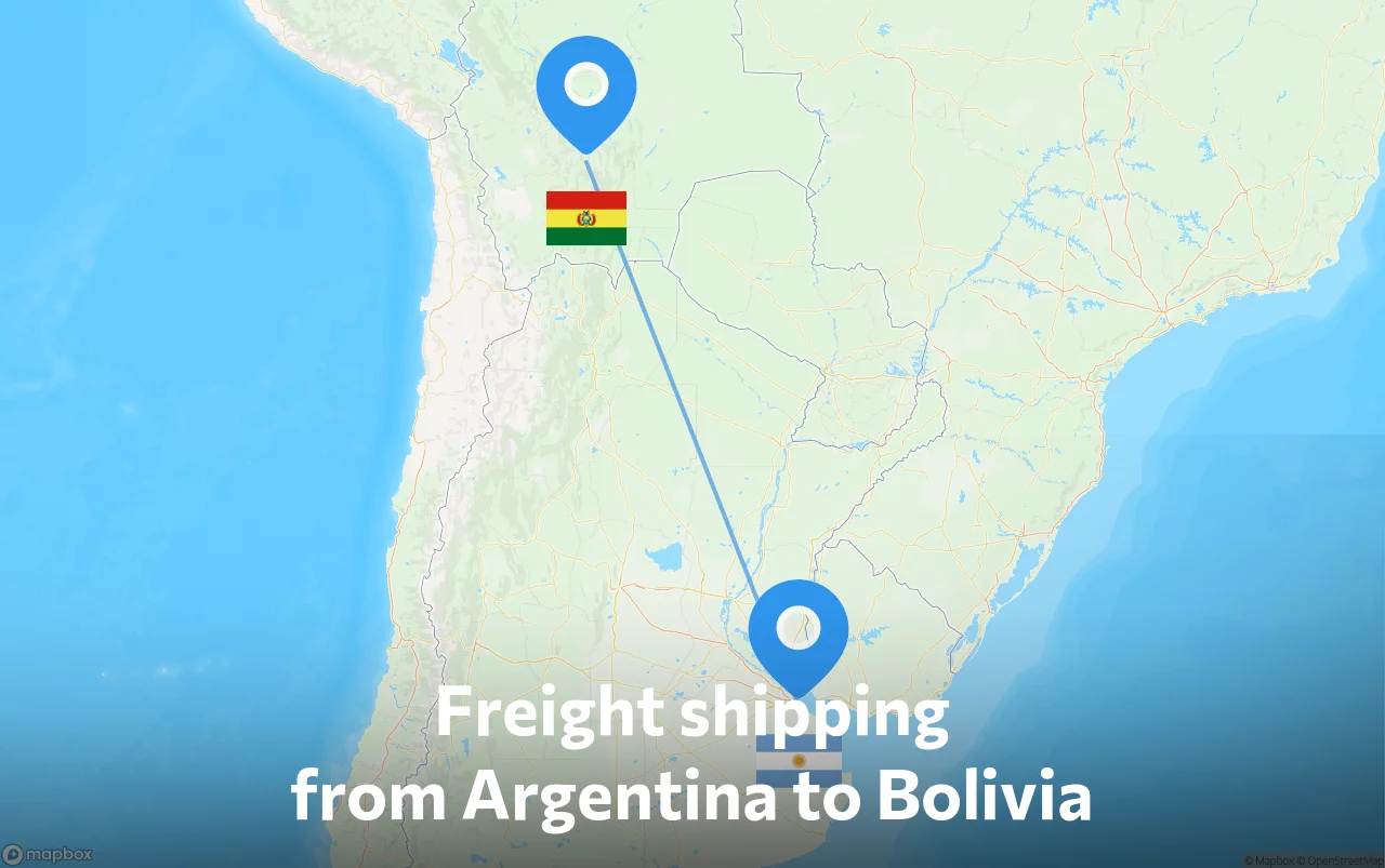 Shipping route from Argentina to Bolivia