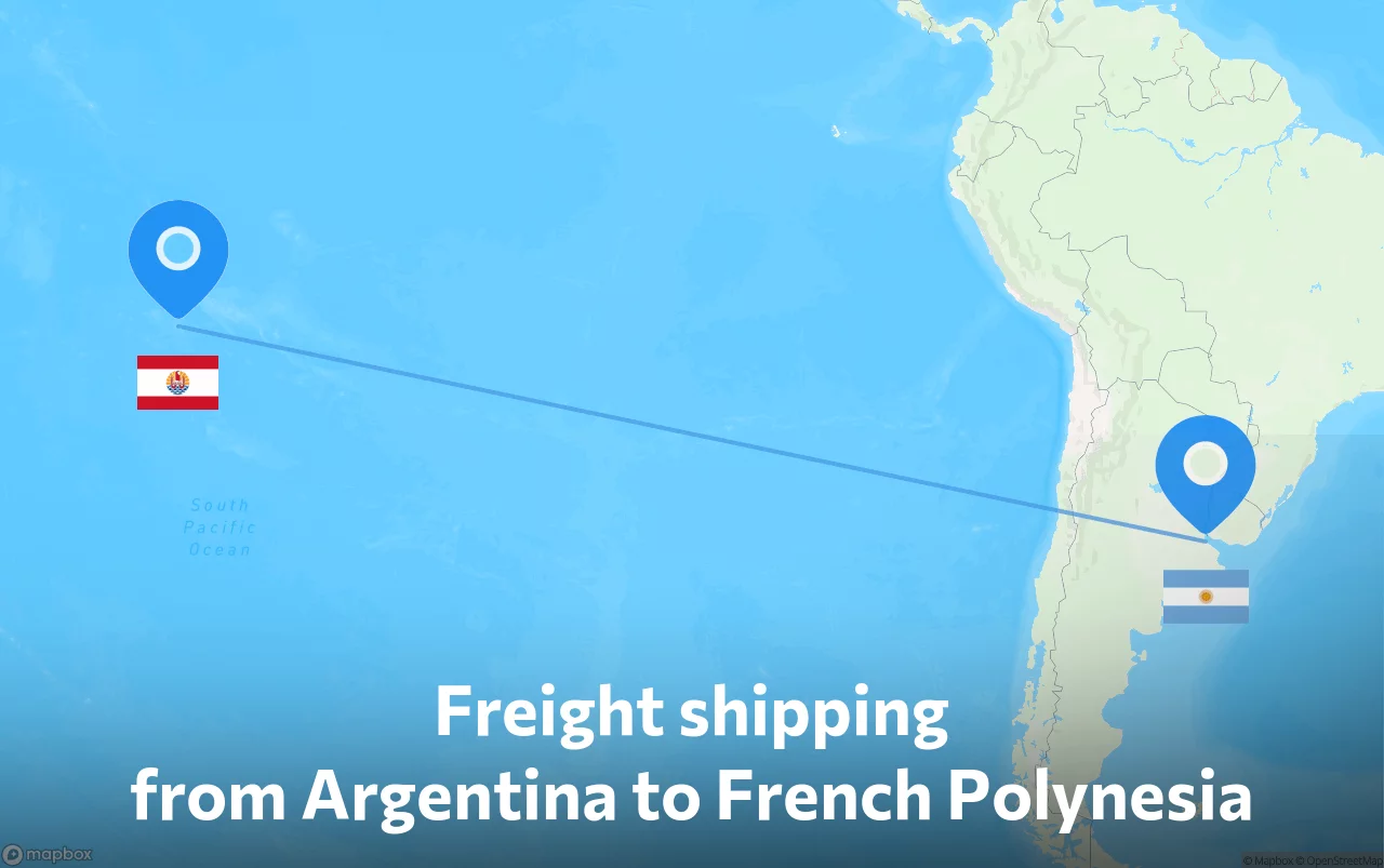 Shipping route from Argentina to French Polynesia