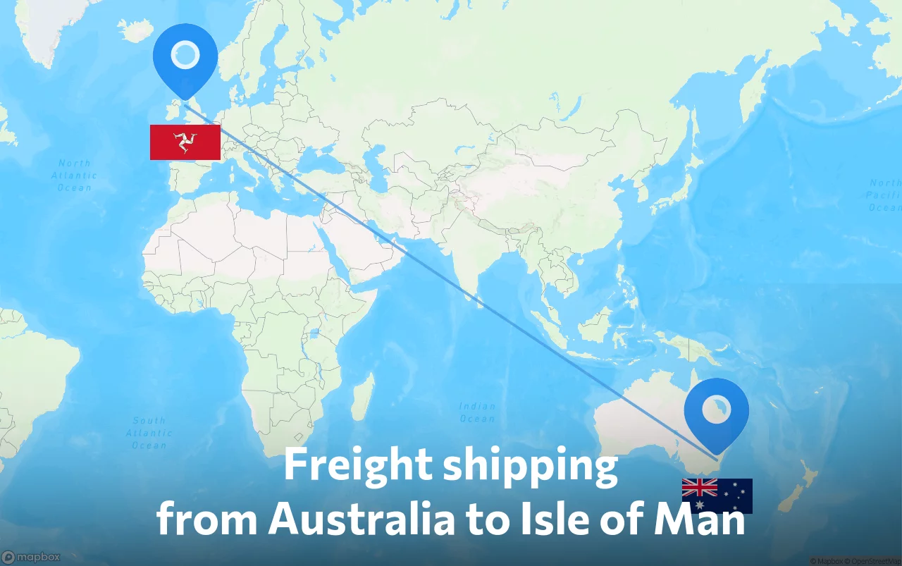 Shipping route from Australia to Isle of Man