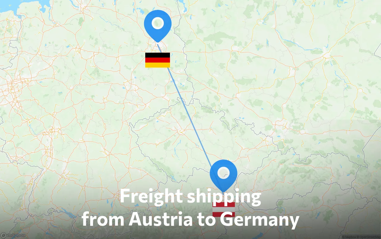 Shipping route from Austria to Germany