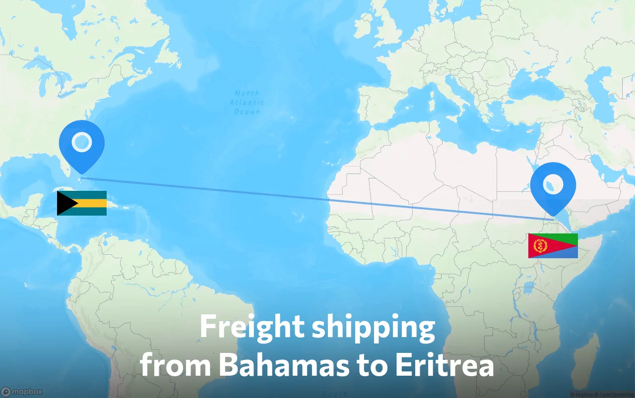 Shipping route from Bahamas to Eritrea