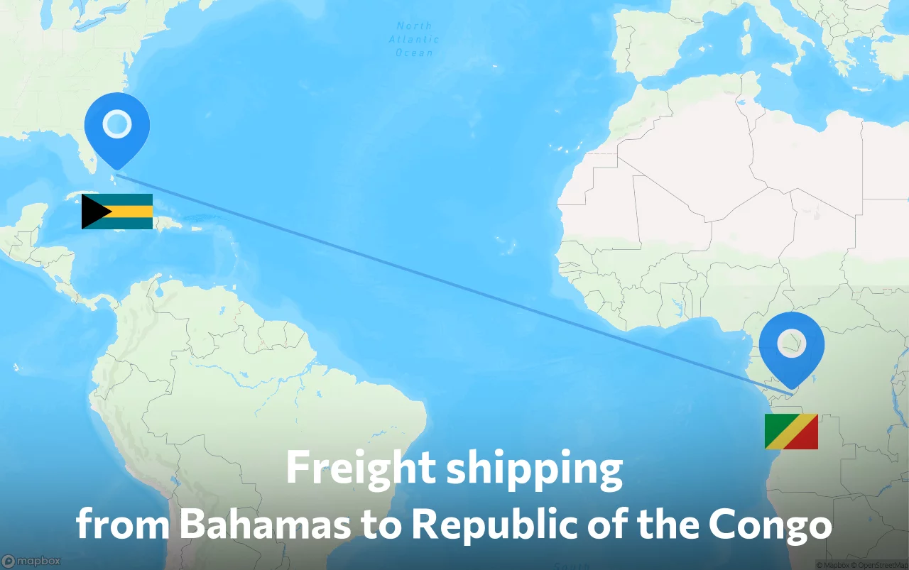 Shipping route from Bahamas to Republic of the Congo