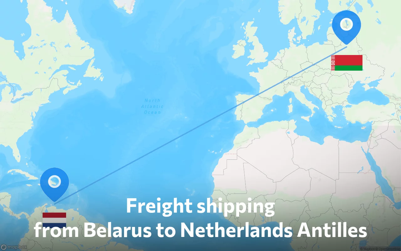 Shipping route from Belarus to Netherlands Antilles