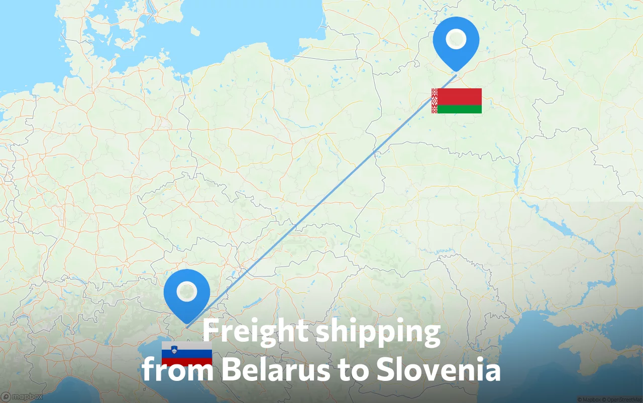 Shipping route from Belarus to Slovenia