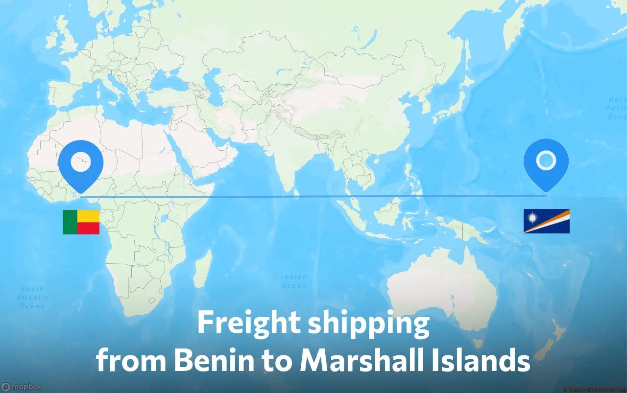 Shipping route from Benin to Marshall Islands