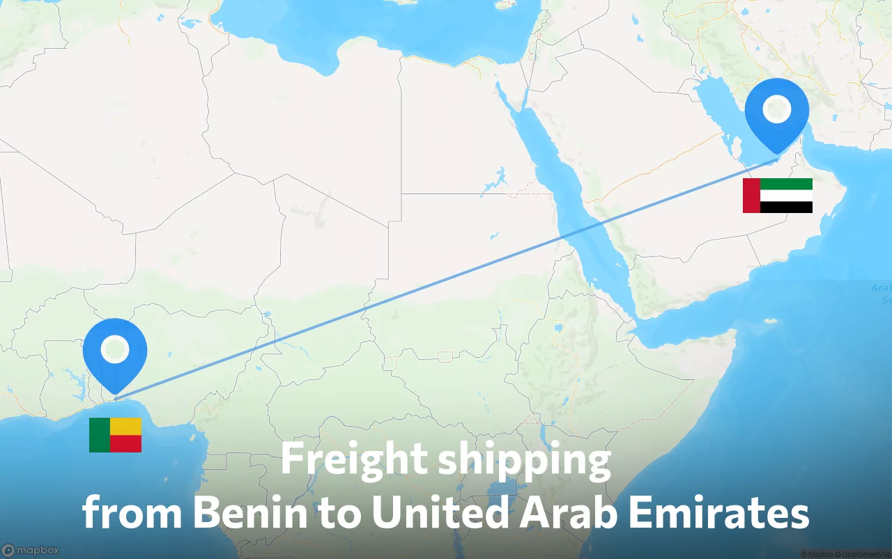 Shipping route from Benin to United Arab Emirates