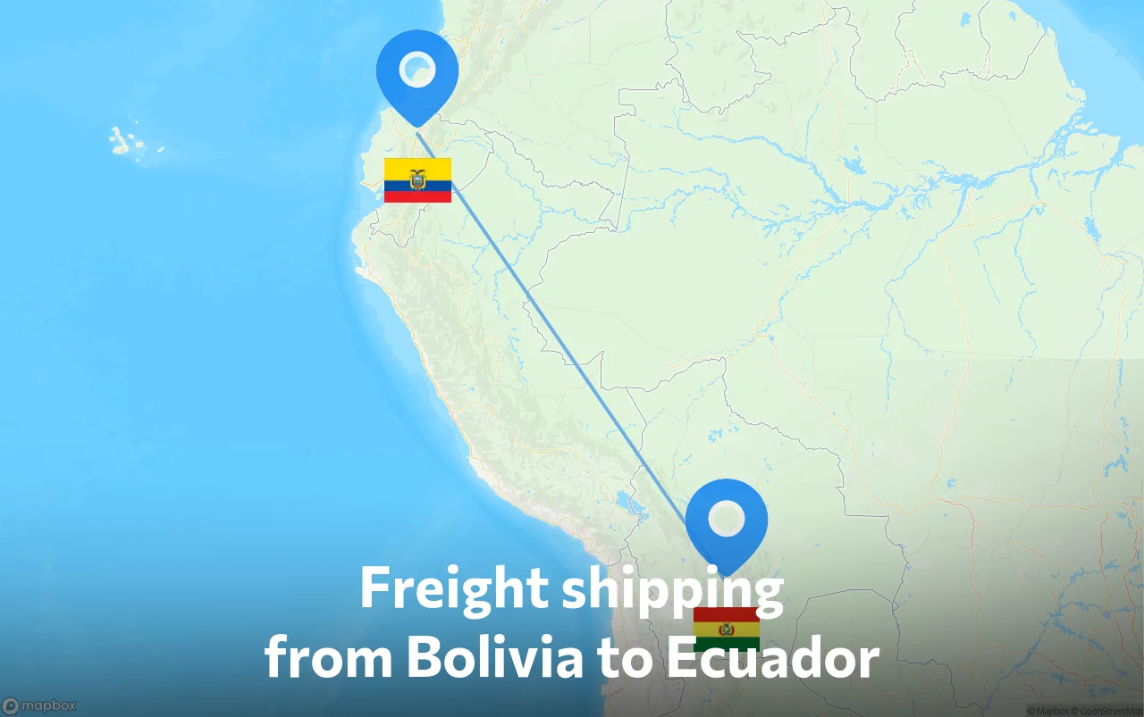 Shipping route from Bolivia to Ecuador