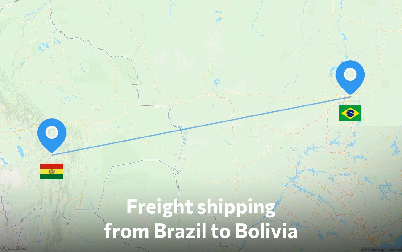 Shipping route from Brazil to Bolivia