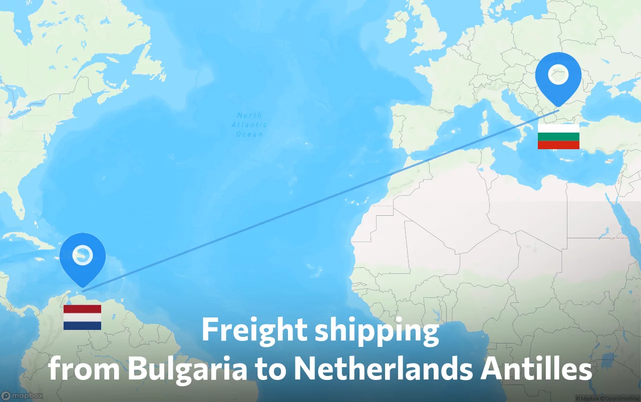 Shipping route from Bulgaria to Netherlands Antilles