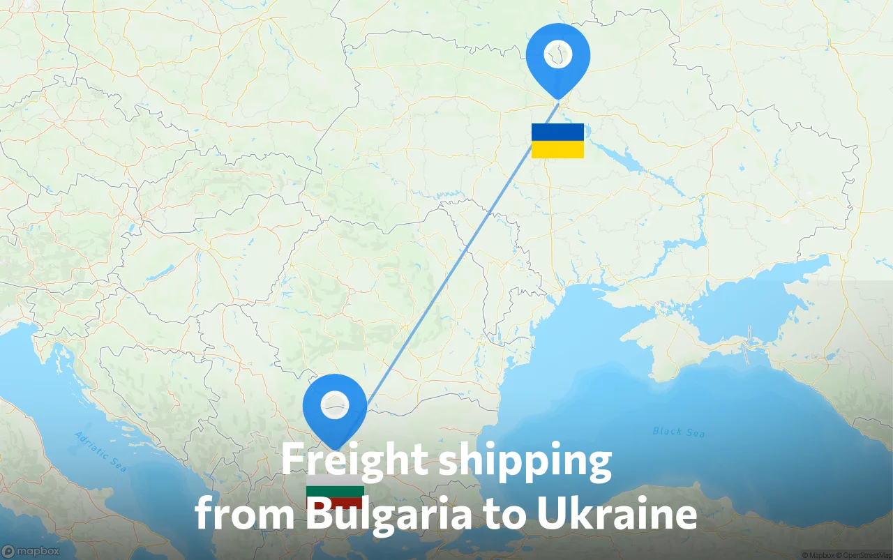Shipping route from Bulgaria to Ukraine