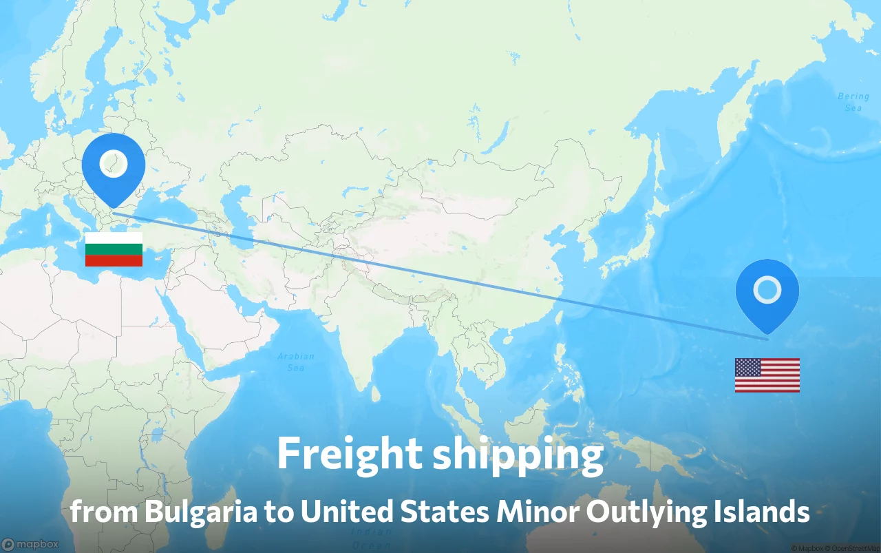 Shipping route from Bulgaria to United States Minor Outlying Islands