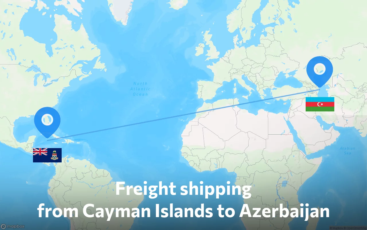 Shipping route from Cayman Islands to Azerbaijan