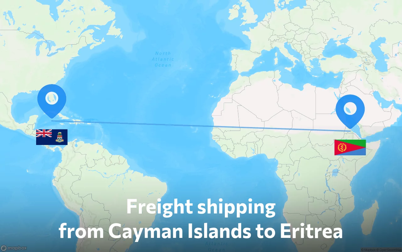 Shipping route from Cayman Islands to Eritrea