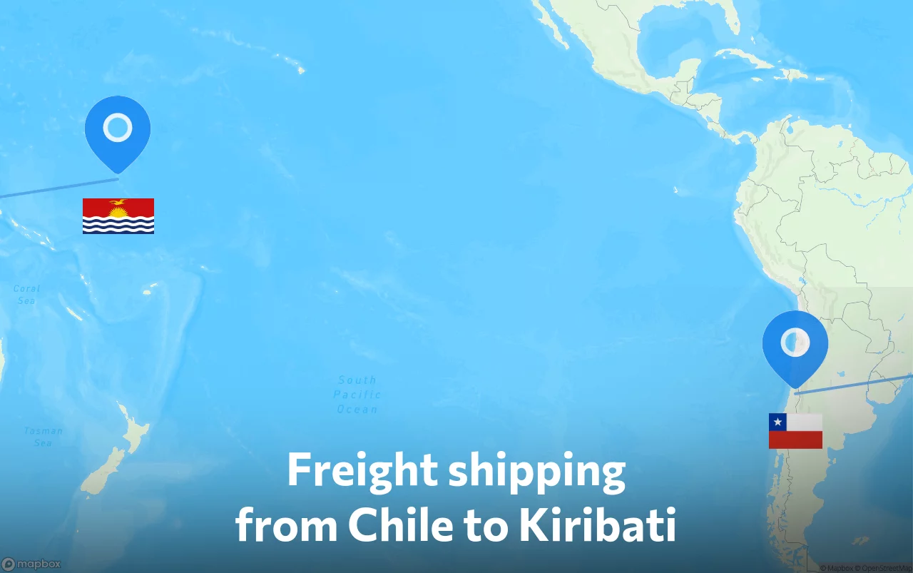 Shipping route from Chile to Kiribati