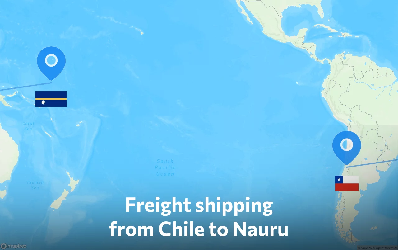 Shipping route from Chile to Nauru