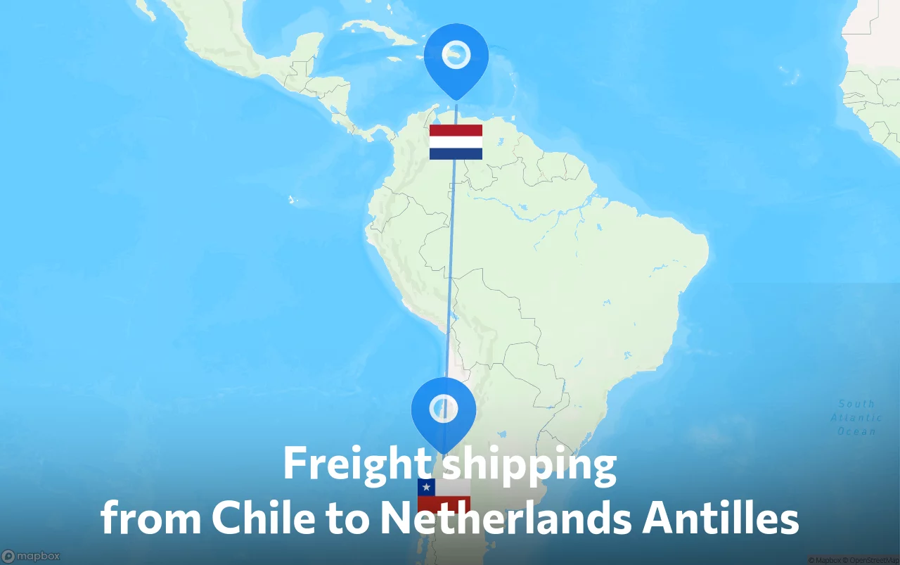Shipping route from Chile to Netherlands Antilles