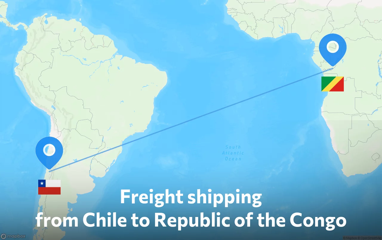 Shipping route from Chile to Republic of the Congo