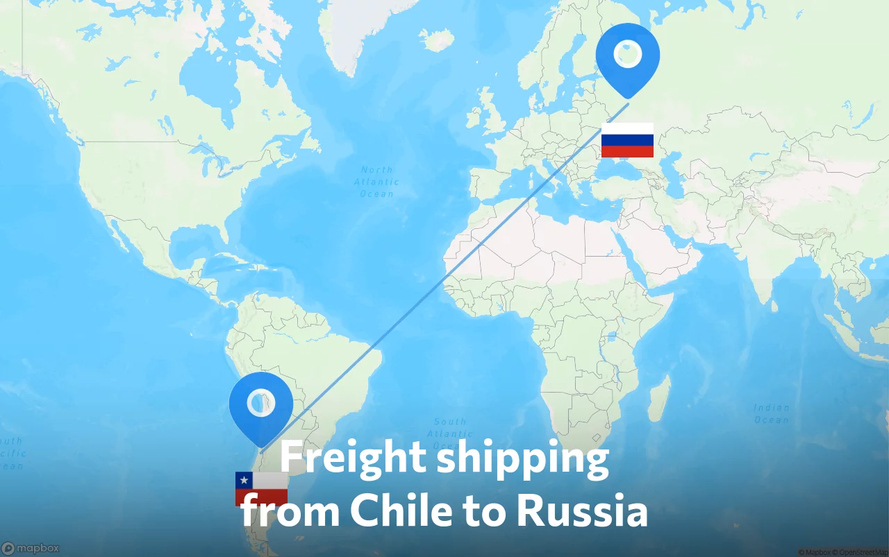Shipping route from Chile to Russia