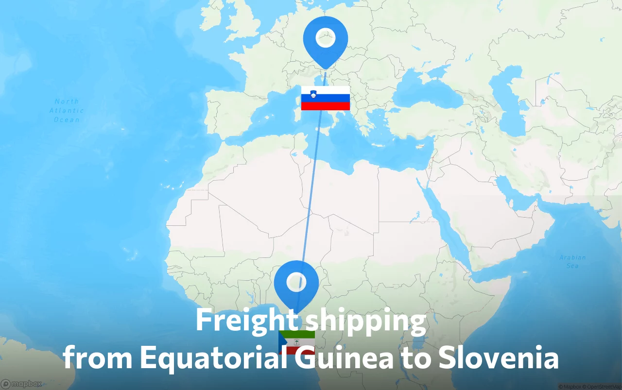 Shipping route from Equatorial Guinea to Slovenia