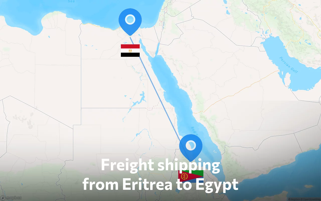 Shipping route from Eritrea to Egypt