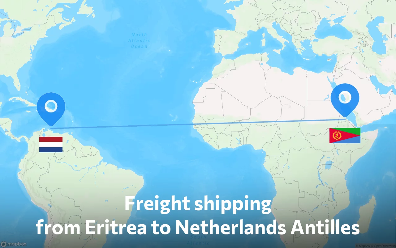 Shipping route from Eritrea to Netherlands Antilles