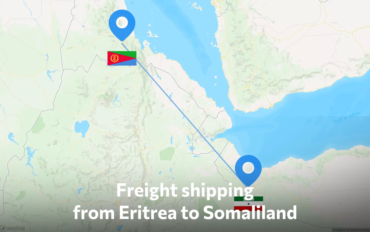 Shipping route from Eritrea to Somaliland