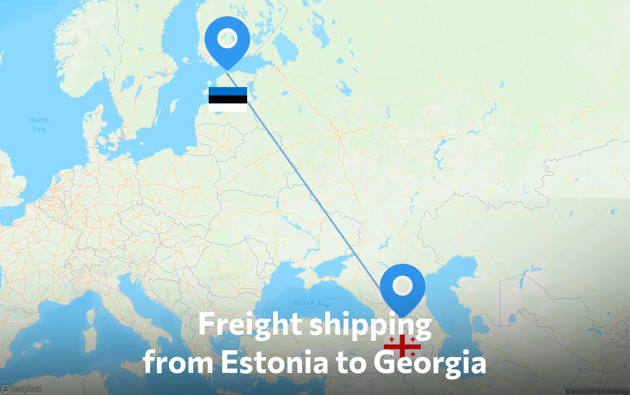 Shipping route from Estonia to Georgia