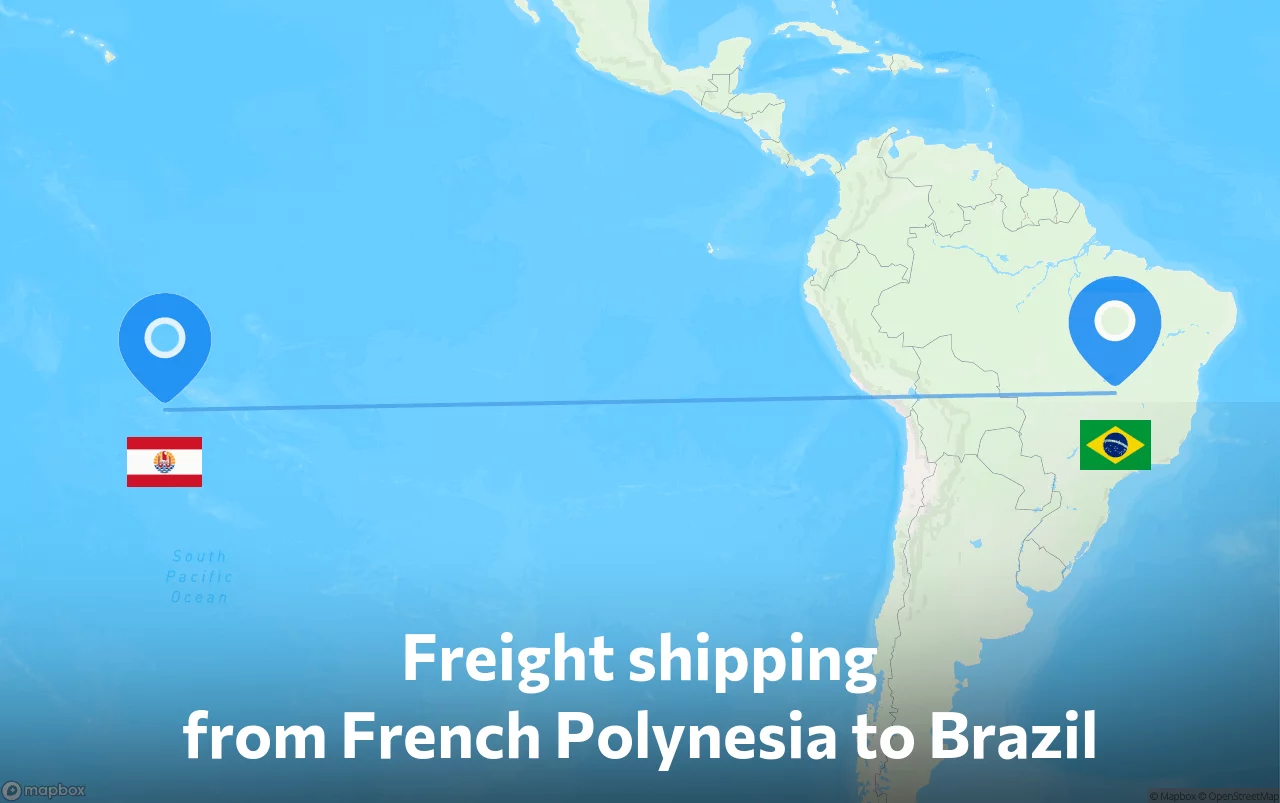 Shipping route from French Polynesia to Brazil