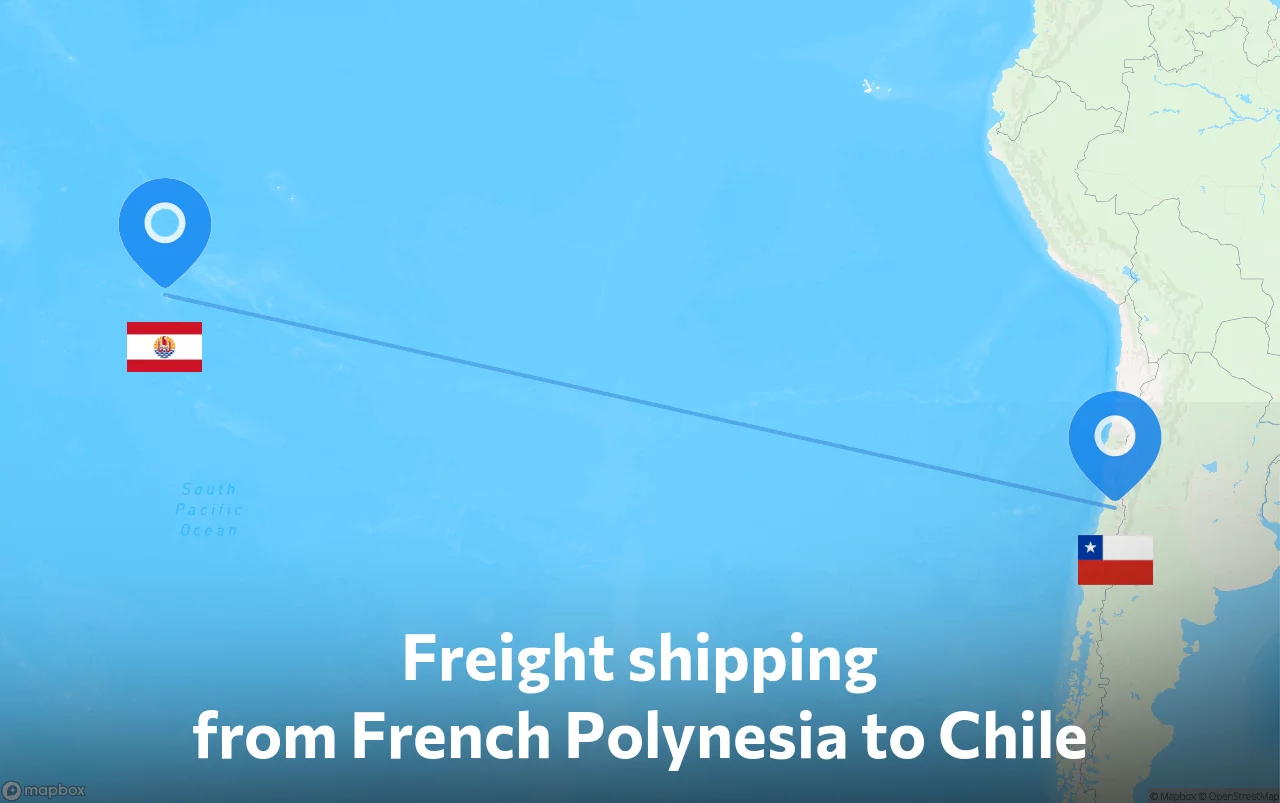 Shipping route from French Polynesia to Chile