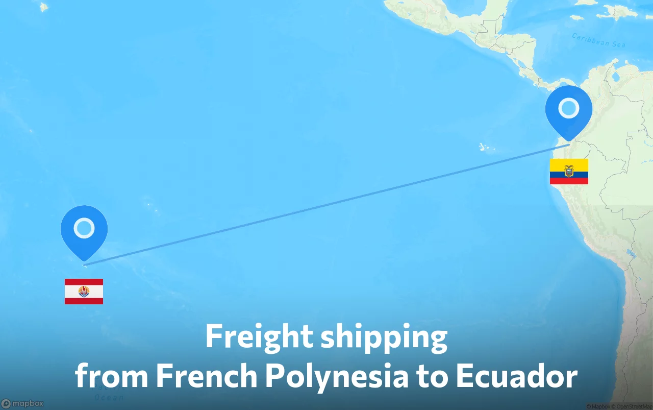 Shipping route from French Polynesia to Ecuador