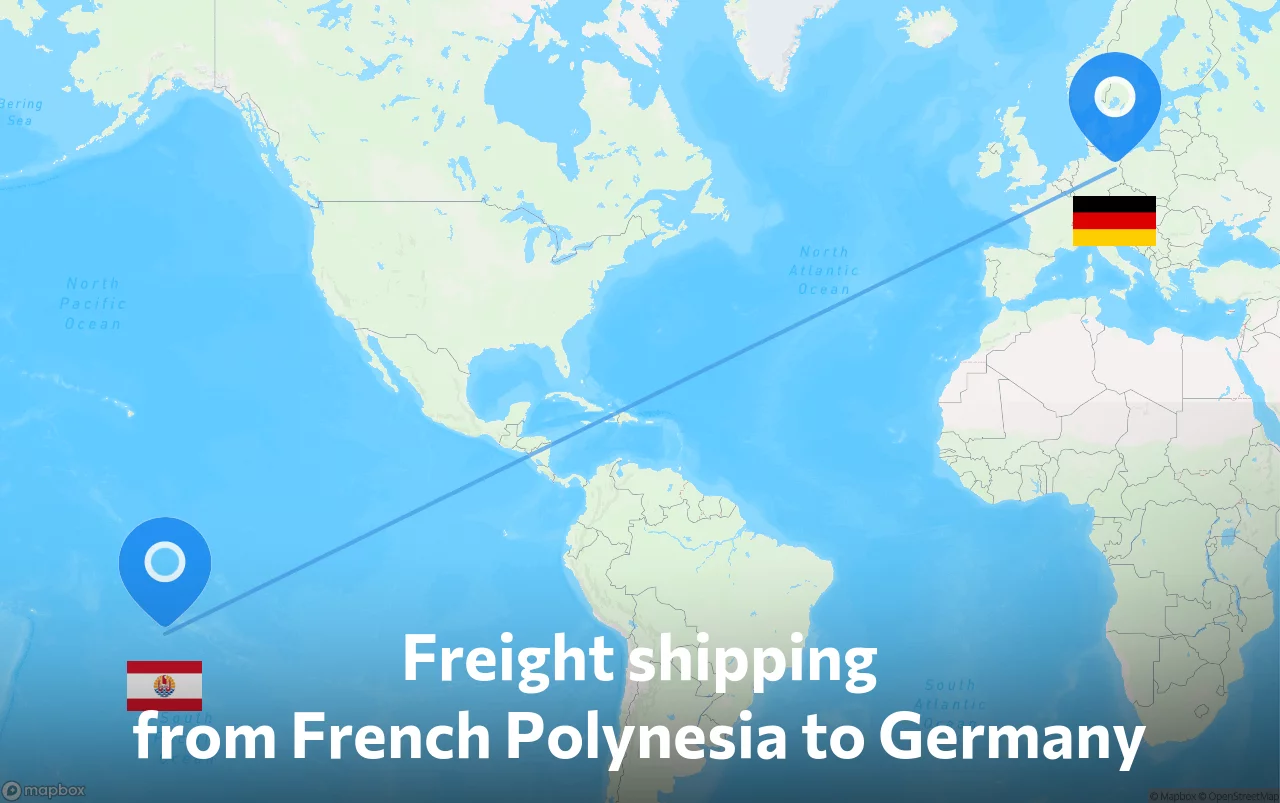 Shipping route from French Polynesia to Germany