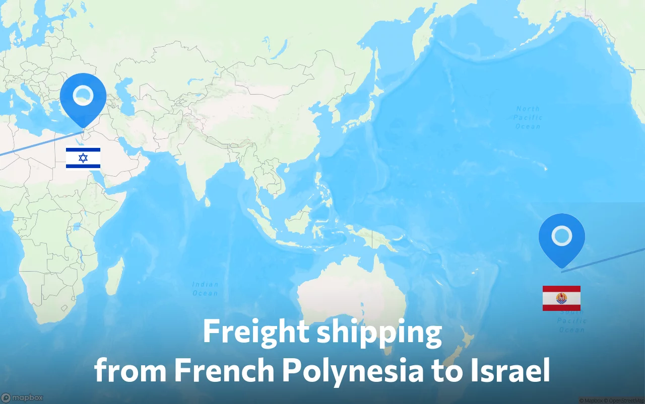 Shipping route from French Polynesia to Israel