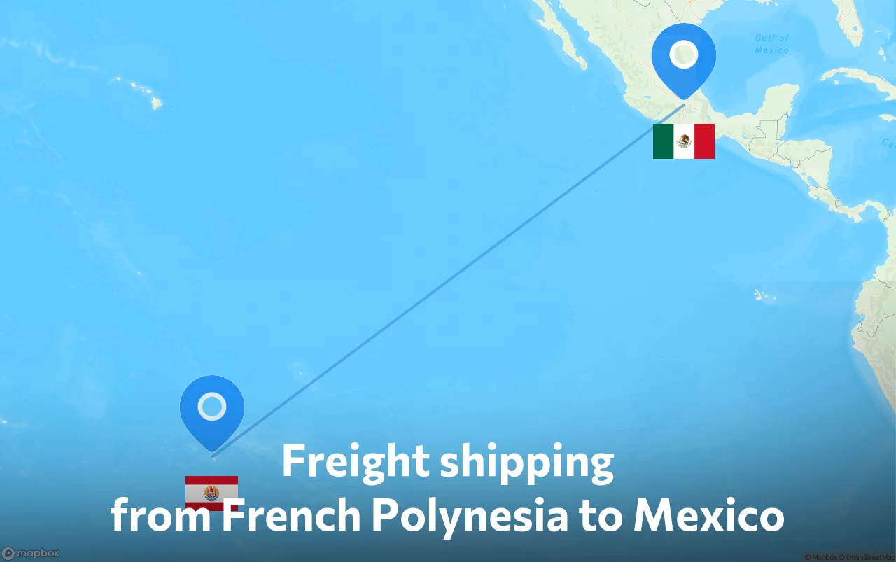 Shipping route from French Polynesia to Mexico