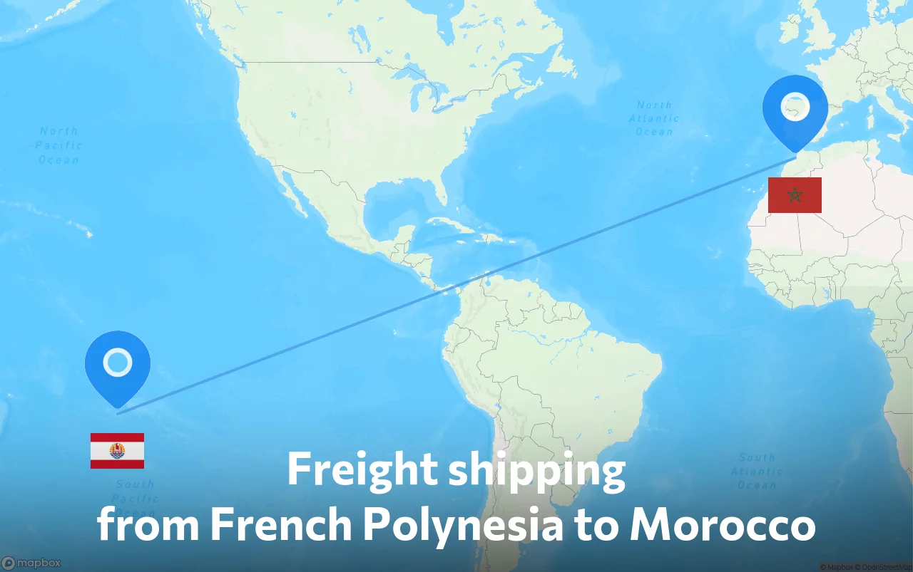 Shipping route from French Polynesia to Morocco