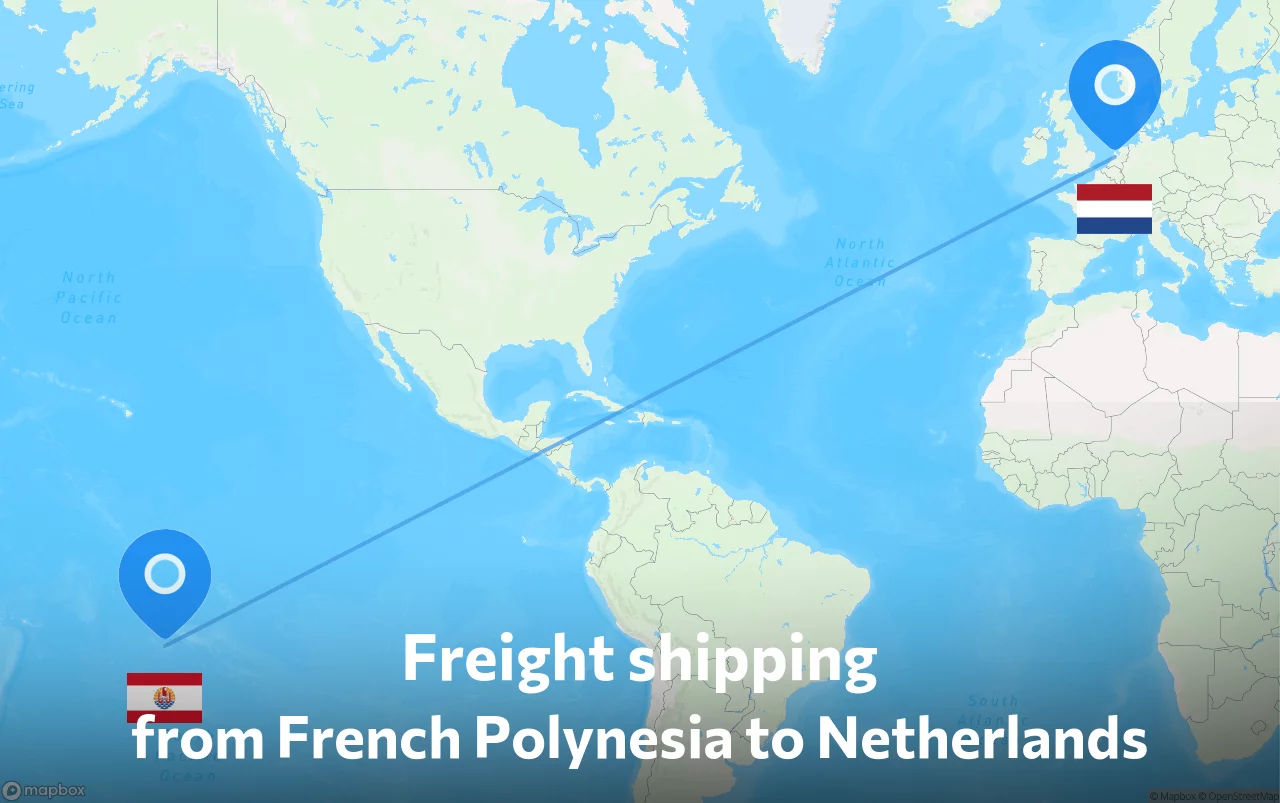Shipping route from French Polynesia to Netherlands
