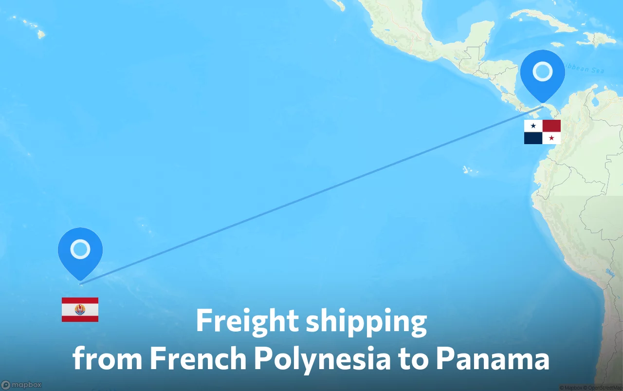 Shipping route from French Polynesia to Panama