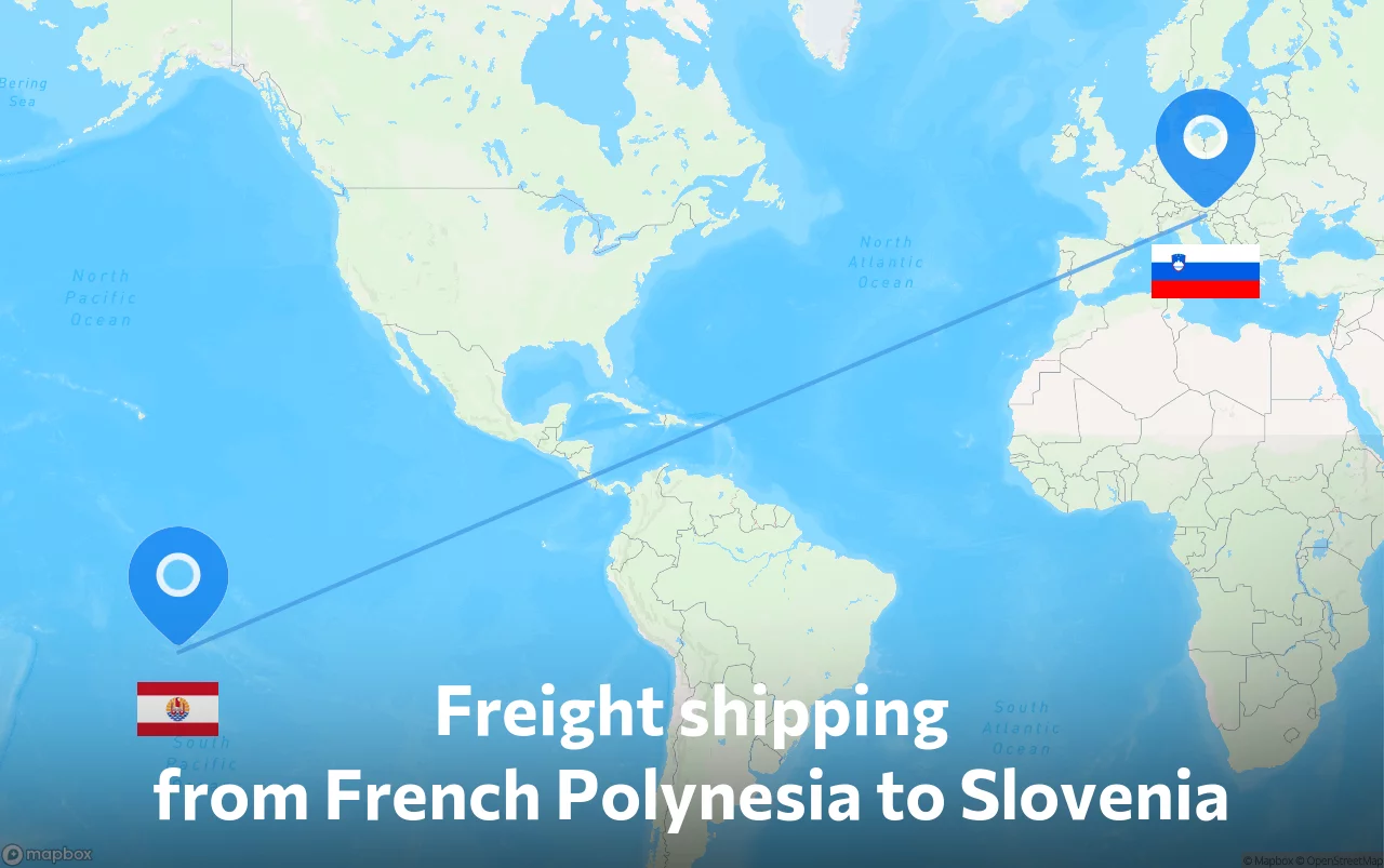 Shipping route from French Polynesia to Slovenia