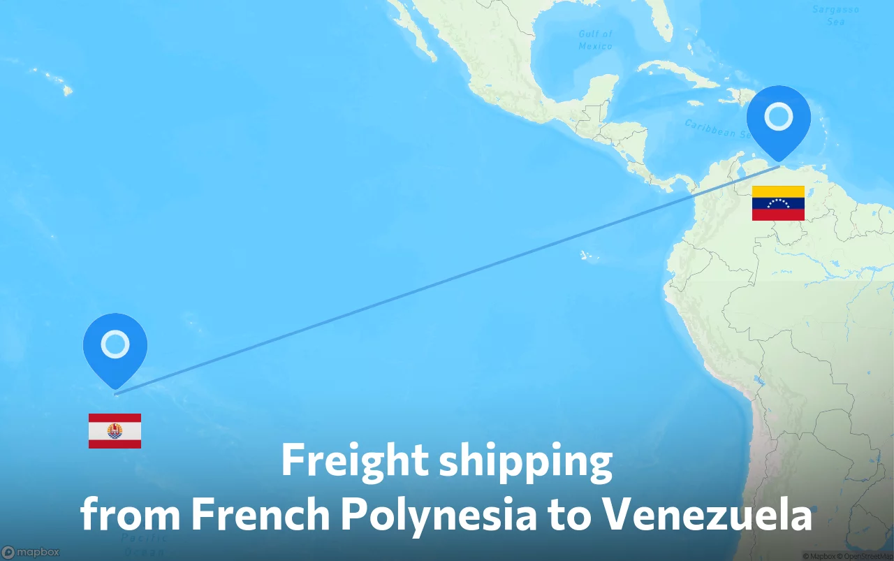 Shipping route from French Polynesia to Venezuela