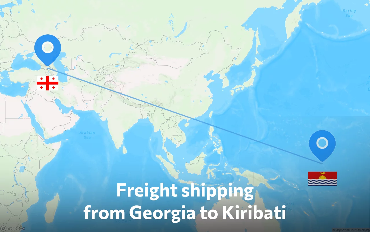 Shipping route from Georgia to Kiribati