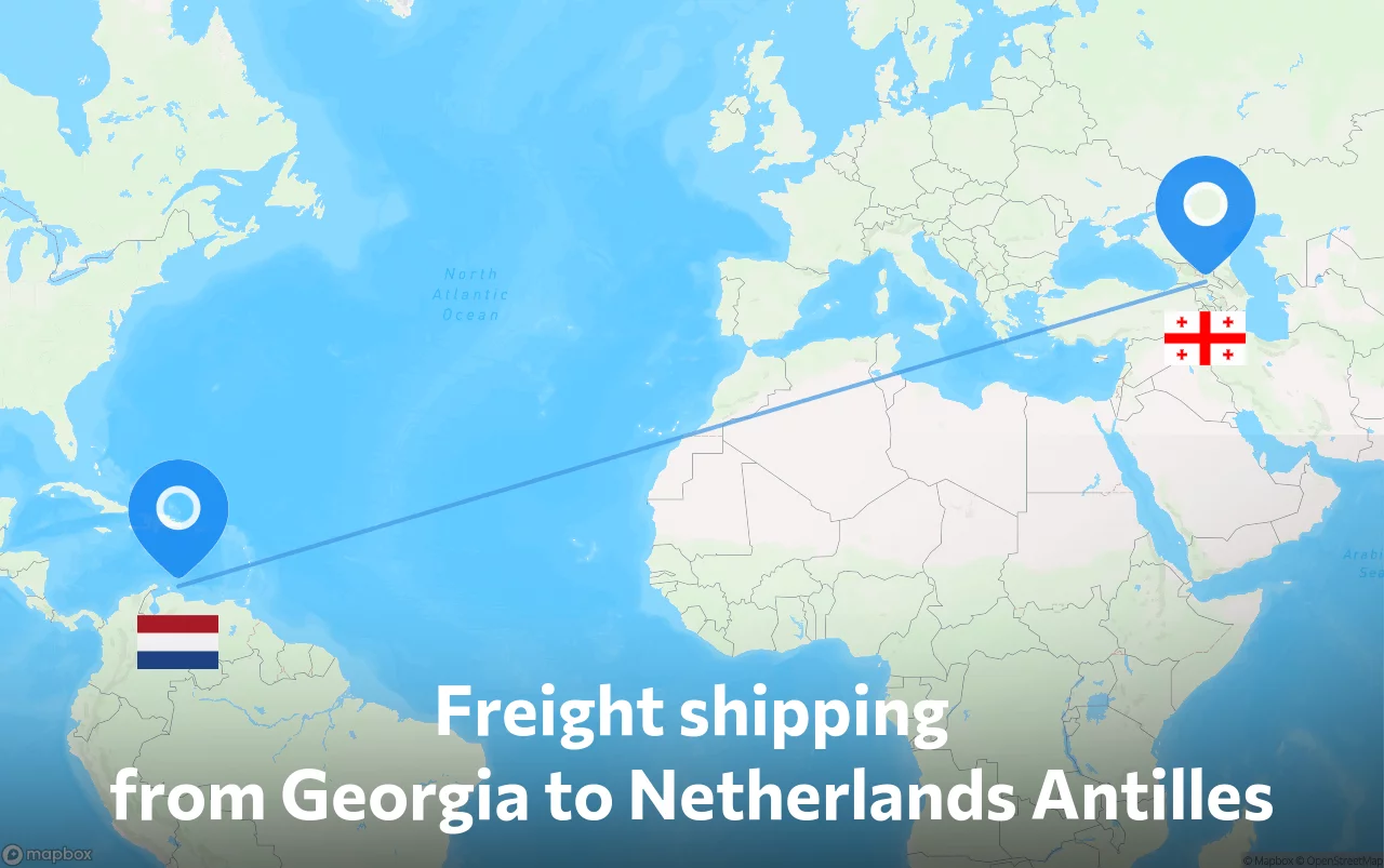 Shipping route from Georgia to Netherlands Antilles