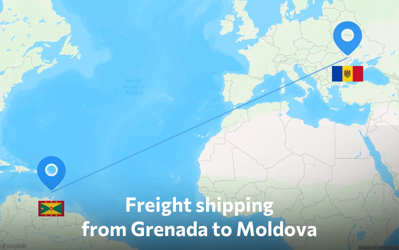 Shipping route from Grenada to Moldova