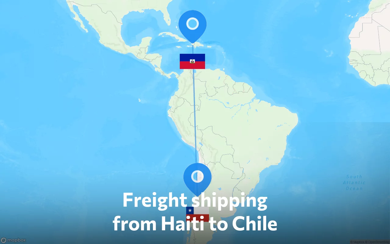 Shipping route from Haiti to Chile