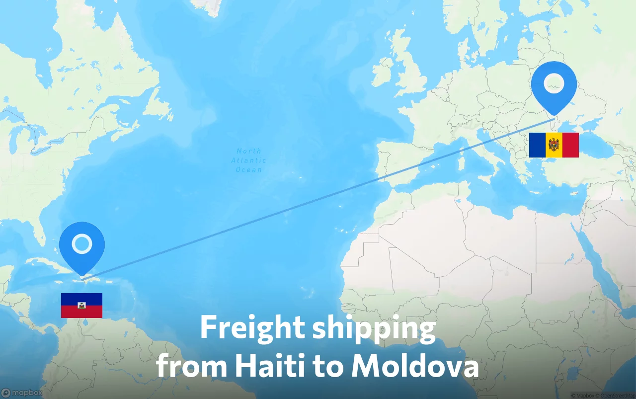 Shipping route from Haiti to Moldova