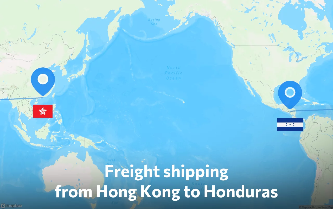 Shipping route from Hong Kong to Honduras