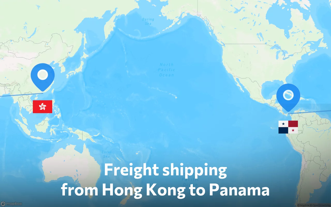Shipping route from Hong Kong to Panama