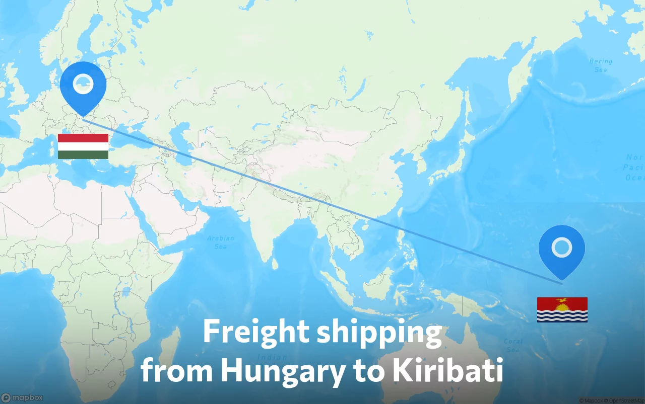 Shipping route from Hungary to Kiribati