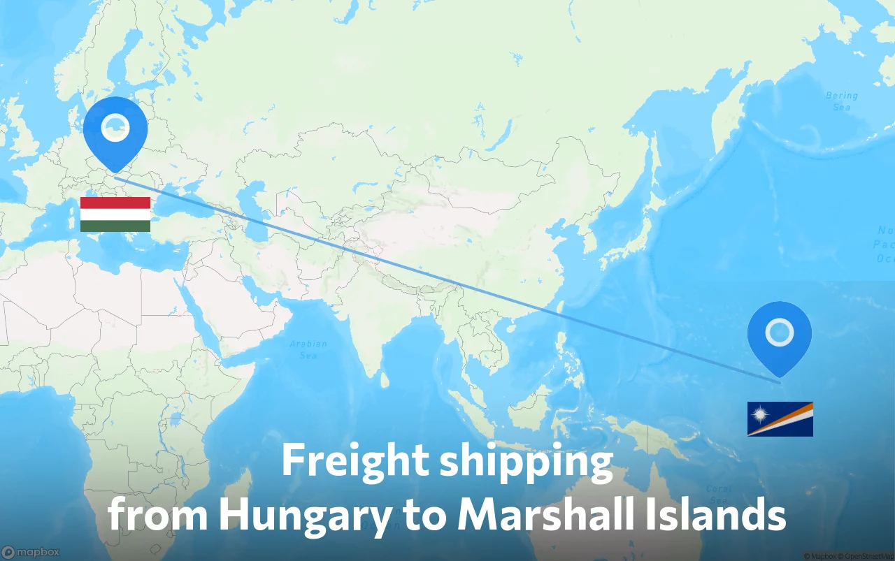 Shipping route from Hungary to Marshall Islands